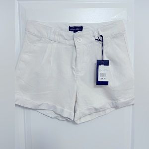 Love university white shorts 55%Nylon size Medium
